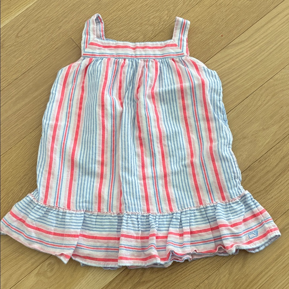 Vineyard Vines Striped Pink and Blue Toddler Sundress
